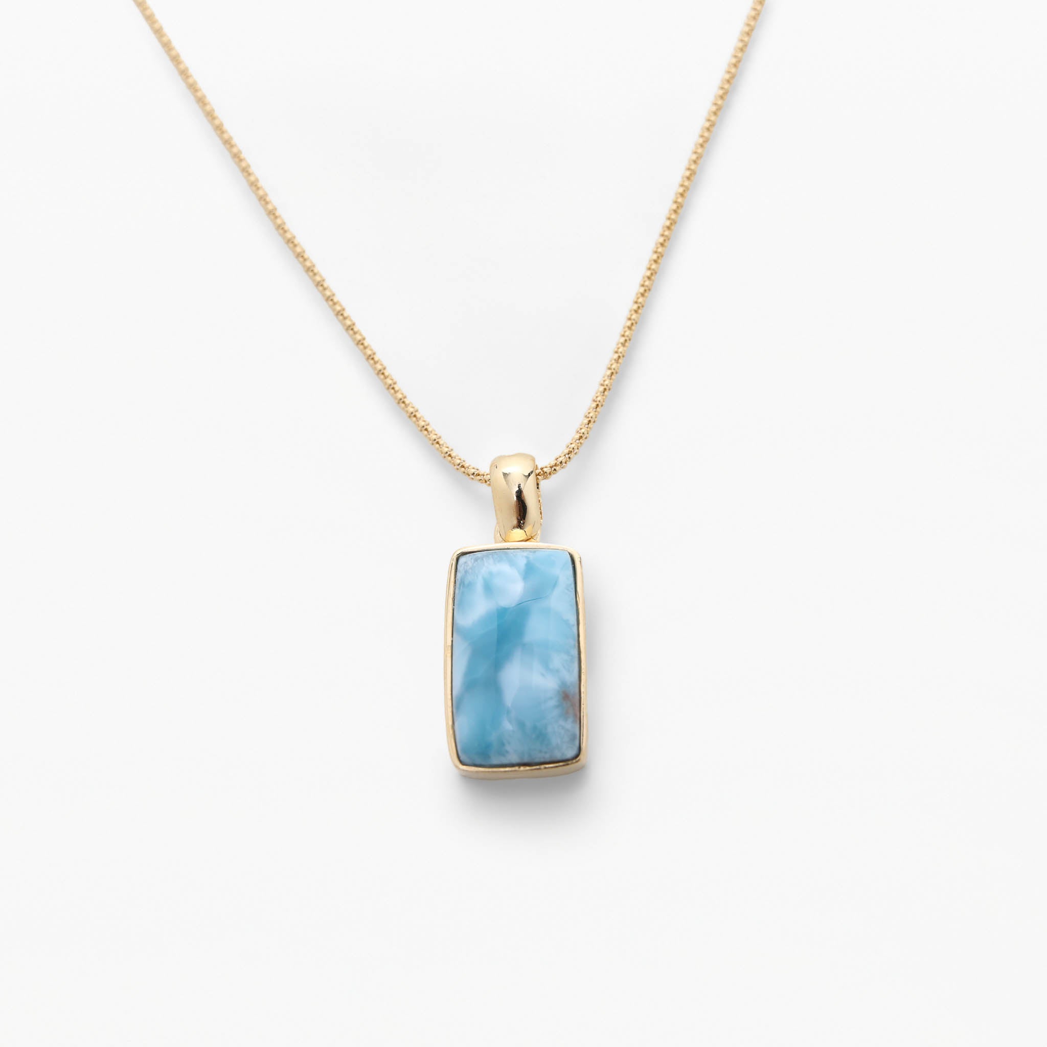 Larimar Gold Vermeil Pendant Evelyn