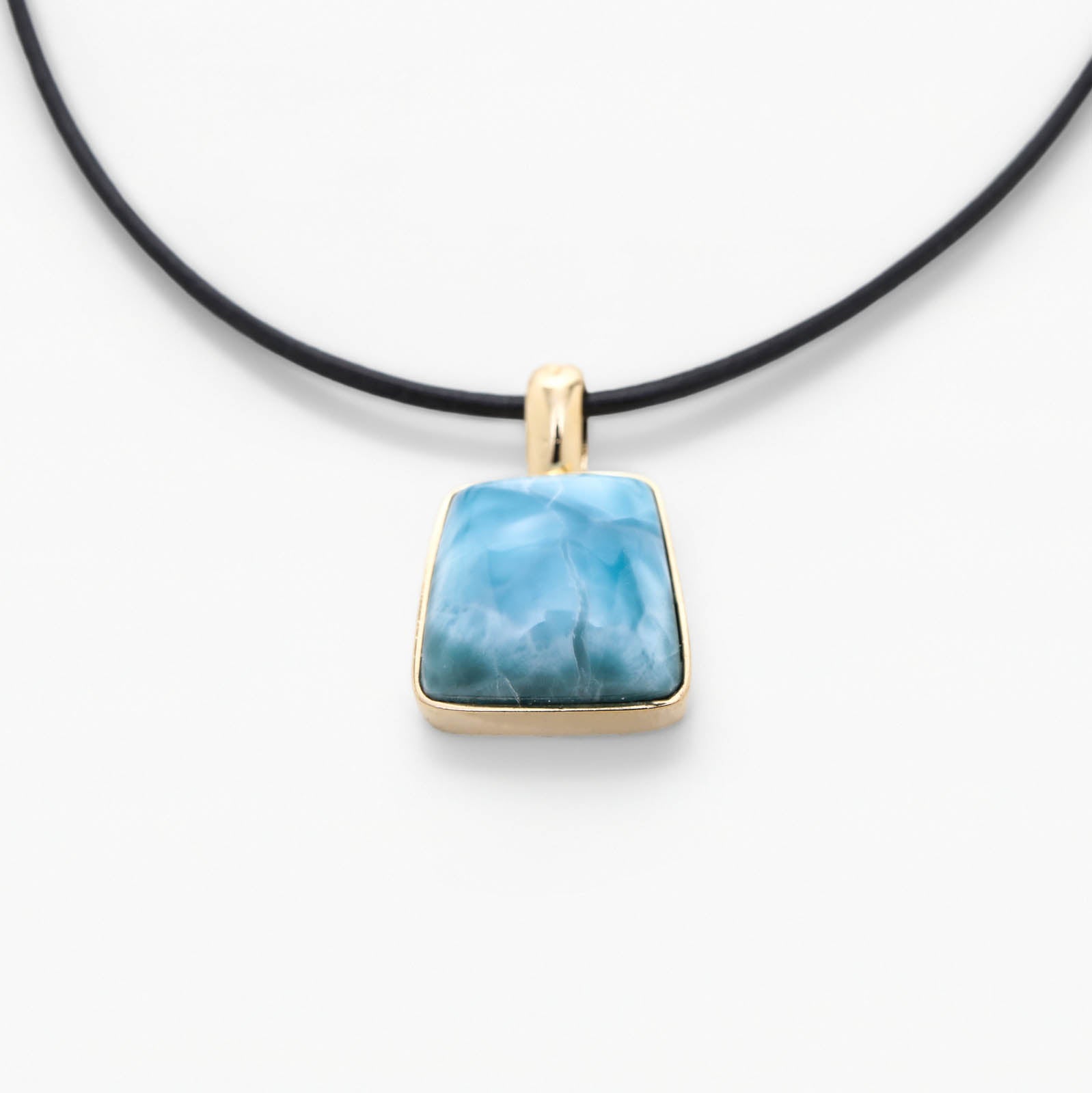 Larimar Gold Vermeil Pendant Ezra