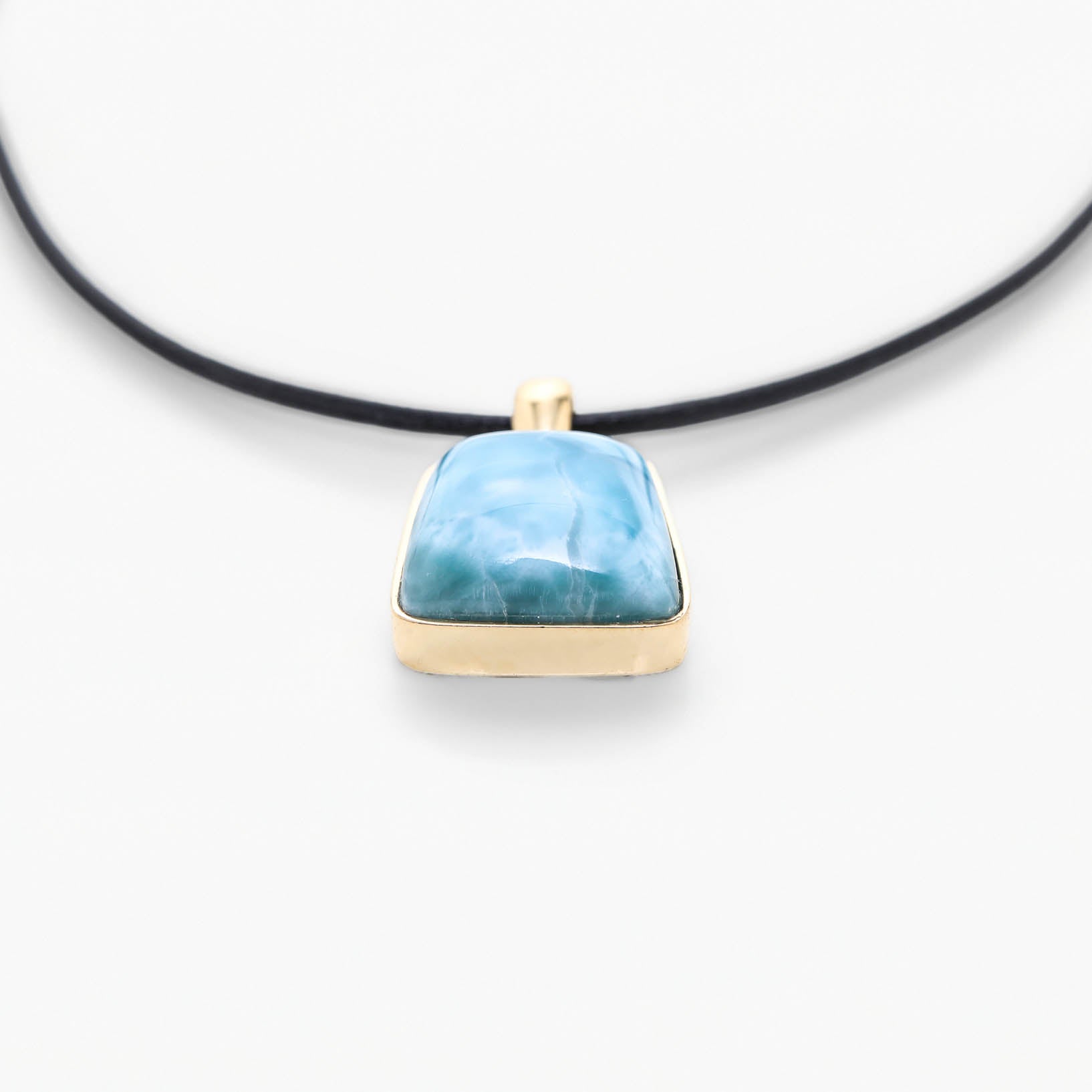 Larimar Gold Vermeil Pendant Ezra