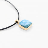 Larimar Gold Vermeil Pendant Ezra