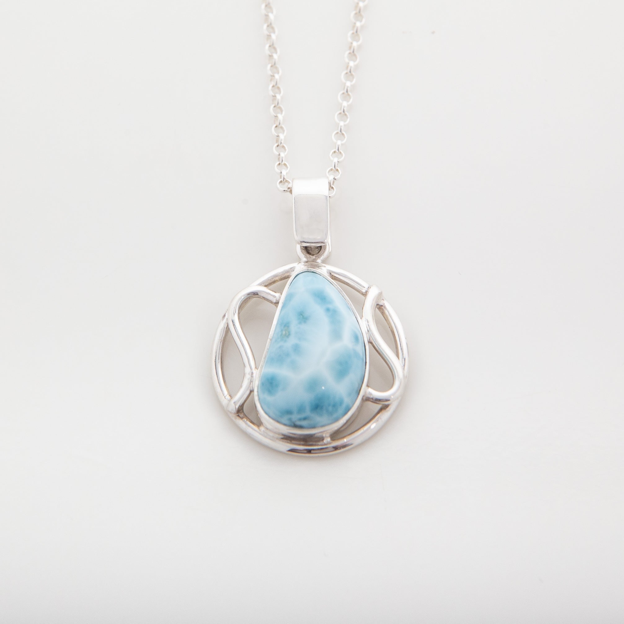 Larimar Silver Pendant Ale