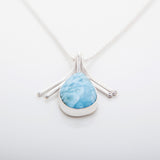 Dominican Larimar Pendant  Necklace Jimena