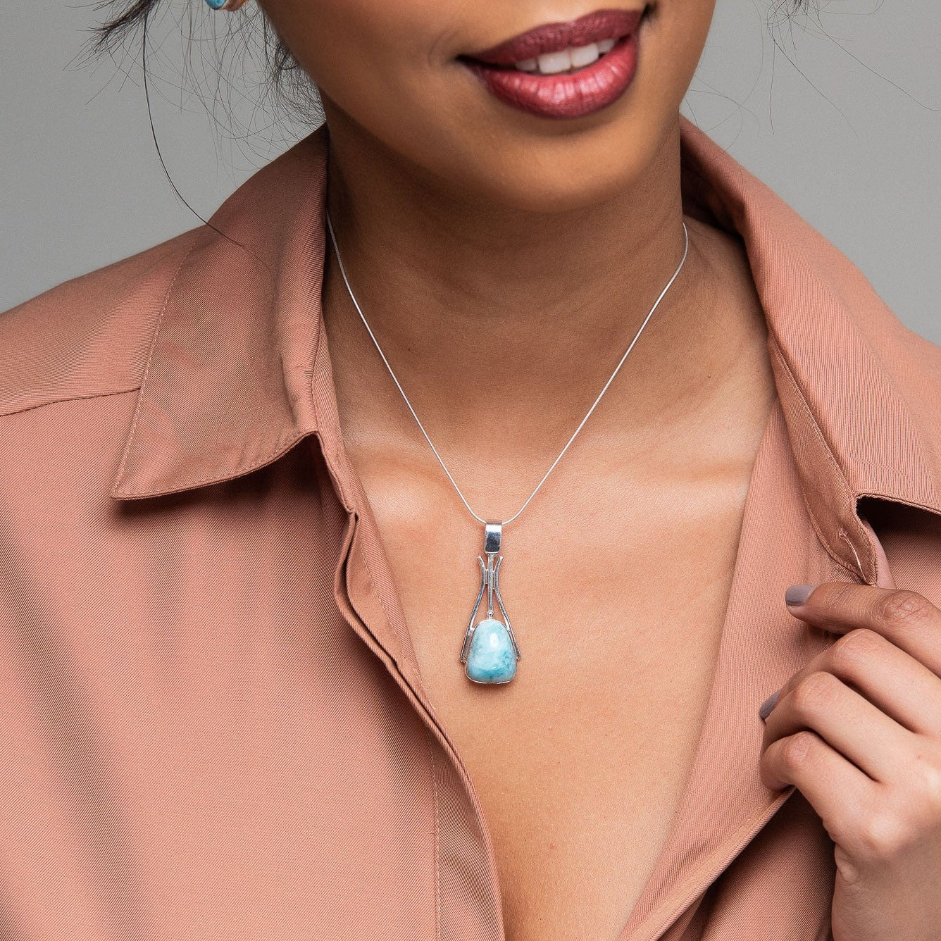 Larimar Stone Pendant Mariela