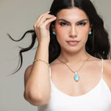 Dominican Larimar Astral Bracelet Gold Vermeil
