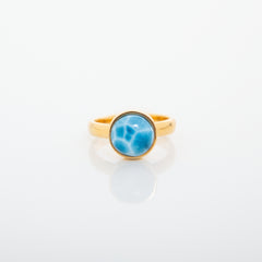 Larimar Gold Vermeil Ring Matti