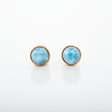 Larimar Gold Vermeil Studs Matti