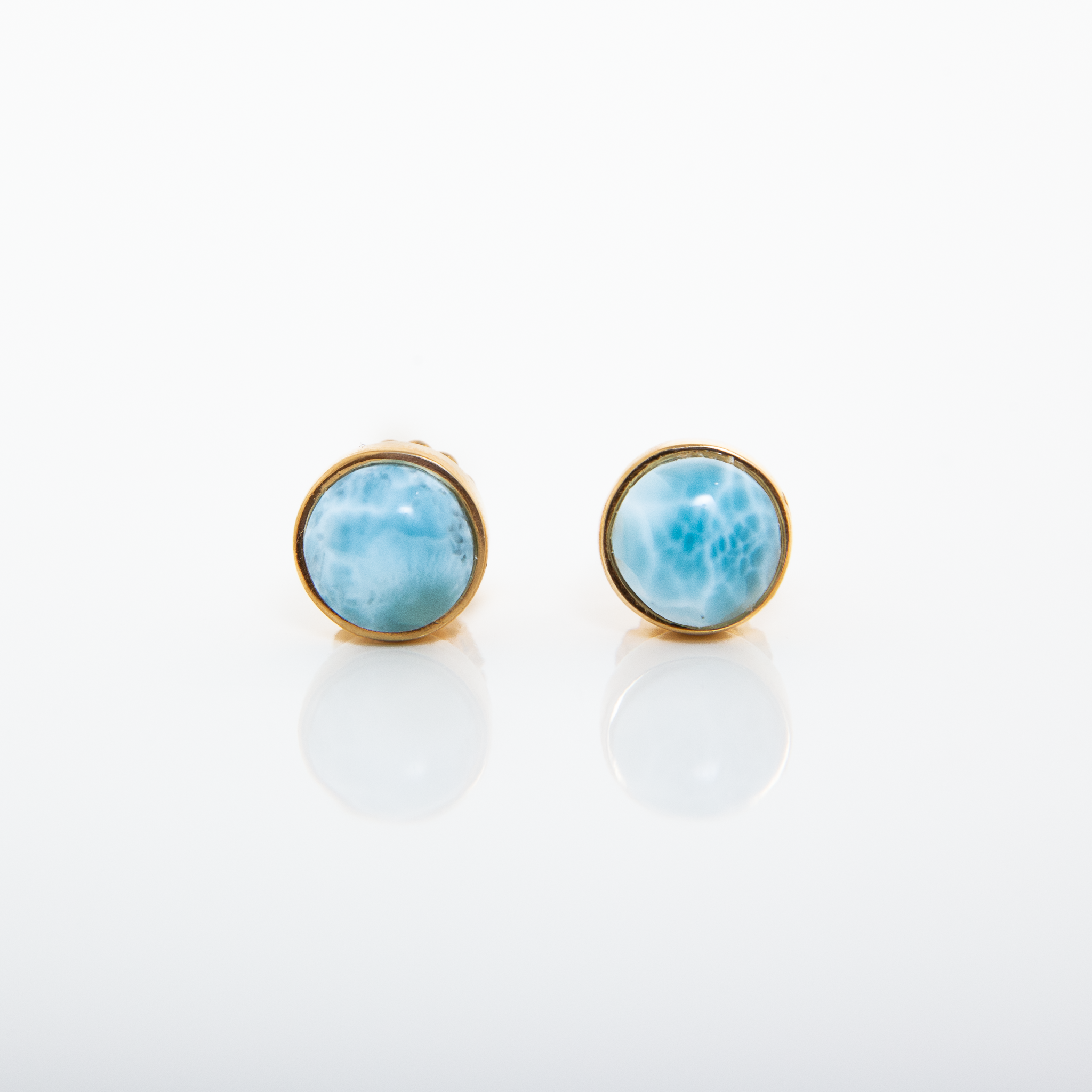 Larimar Gold Vermeil Studs Matti
