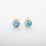 Larimar Gold Vermeil Studs Matti