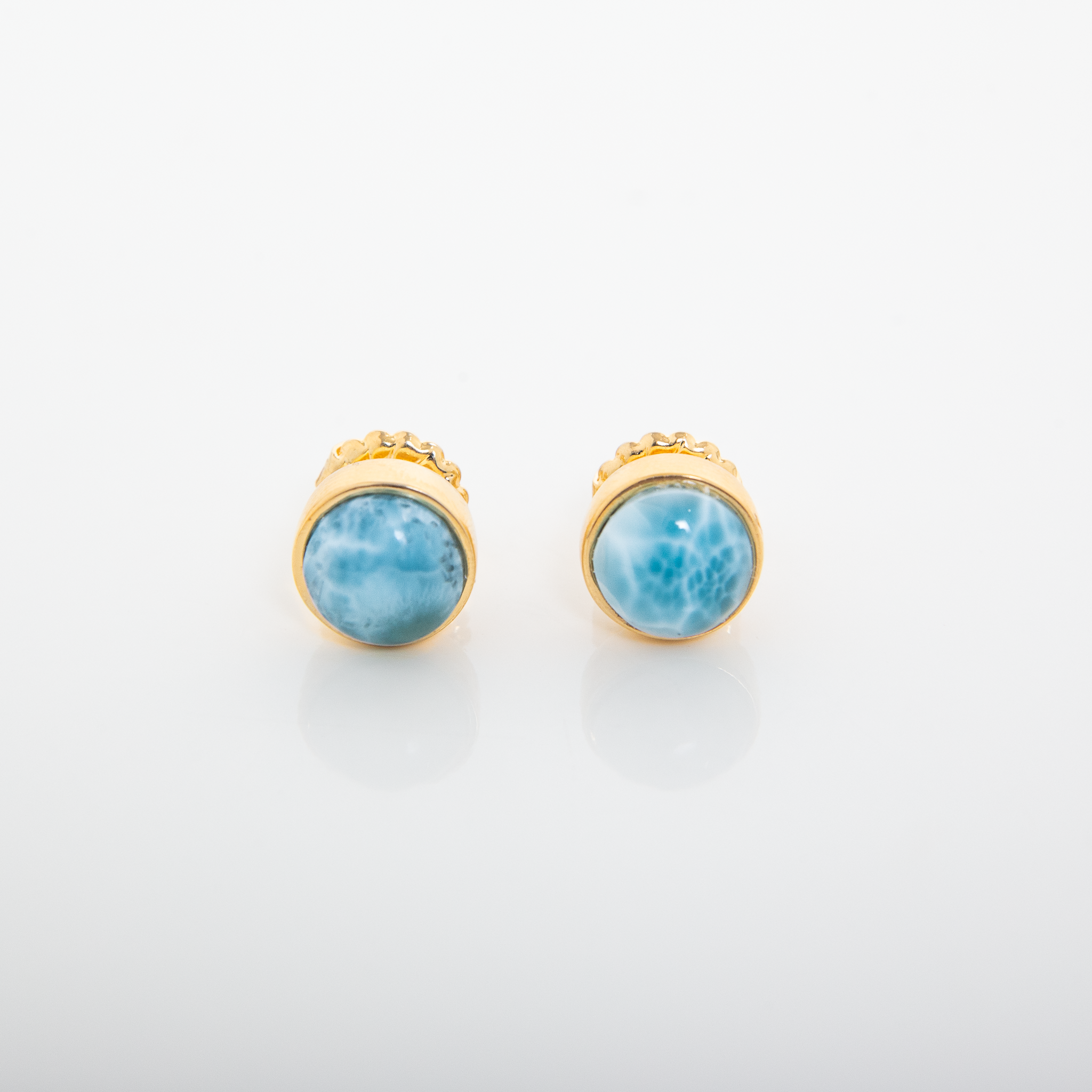 Larimar Gold Vermeil Studs Matti