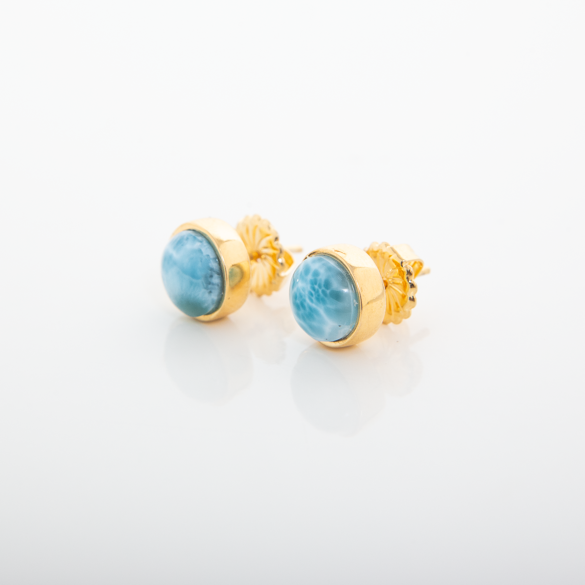 Larimar Gold Vermeil Studs Matti
