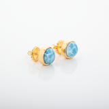 Larimar Gold Vermeil Studs Matti