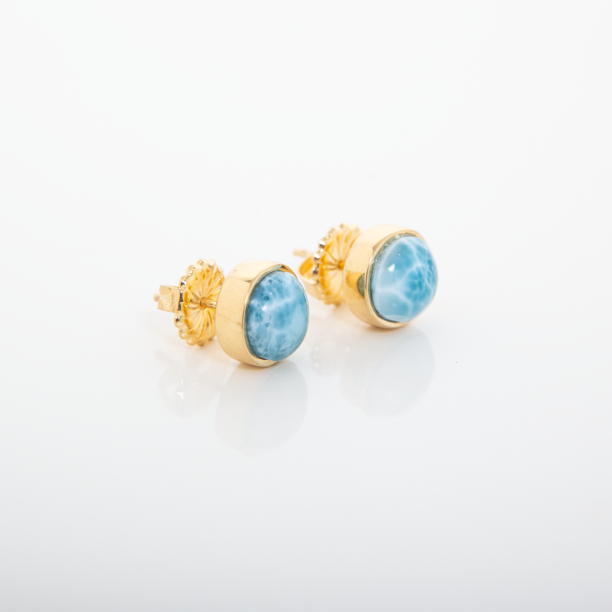 Larimar Gold Vermeil Studs Matti