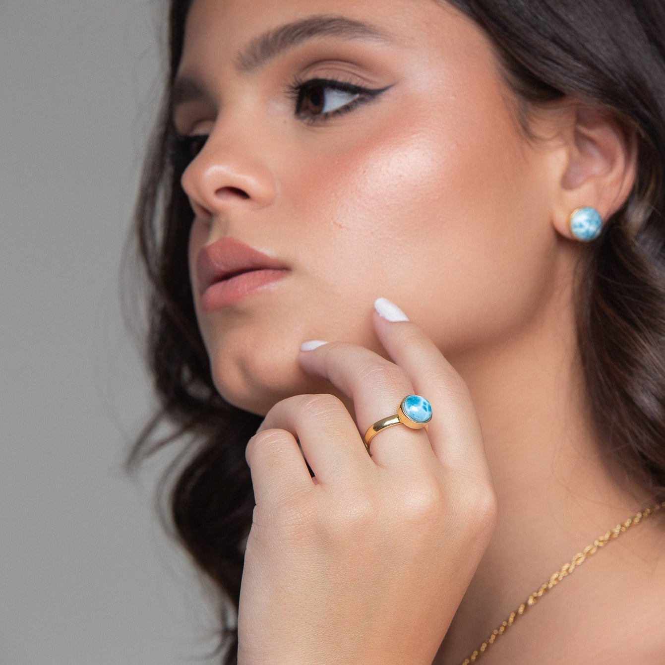 Larimar Gold Vermeil Ring Matti Larimar Gold Vermeil Ring Matti