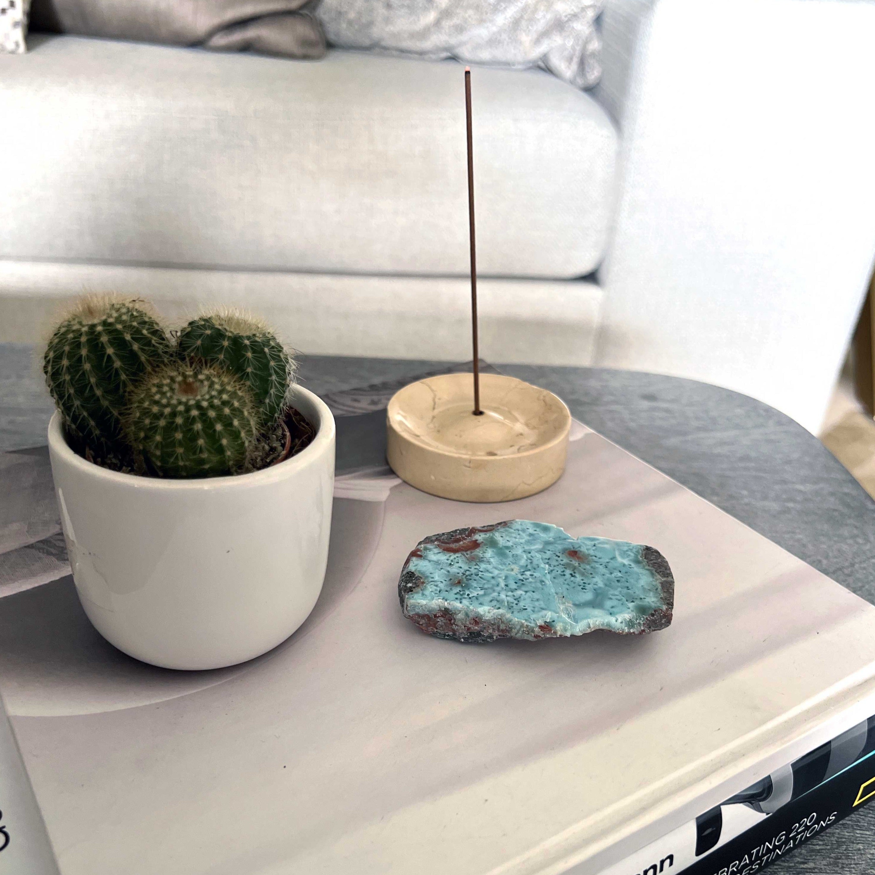 Larimar rock for your living room decoration