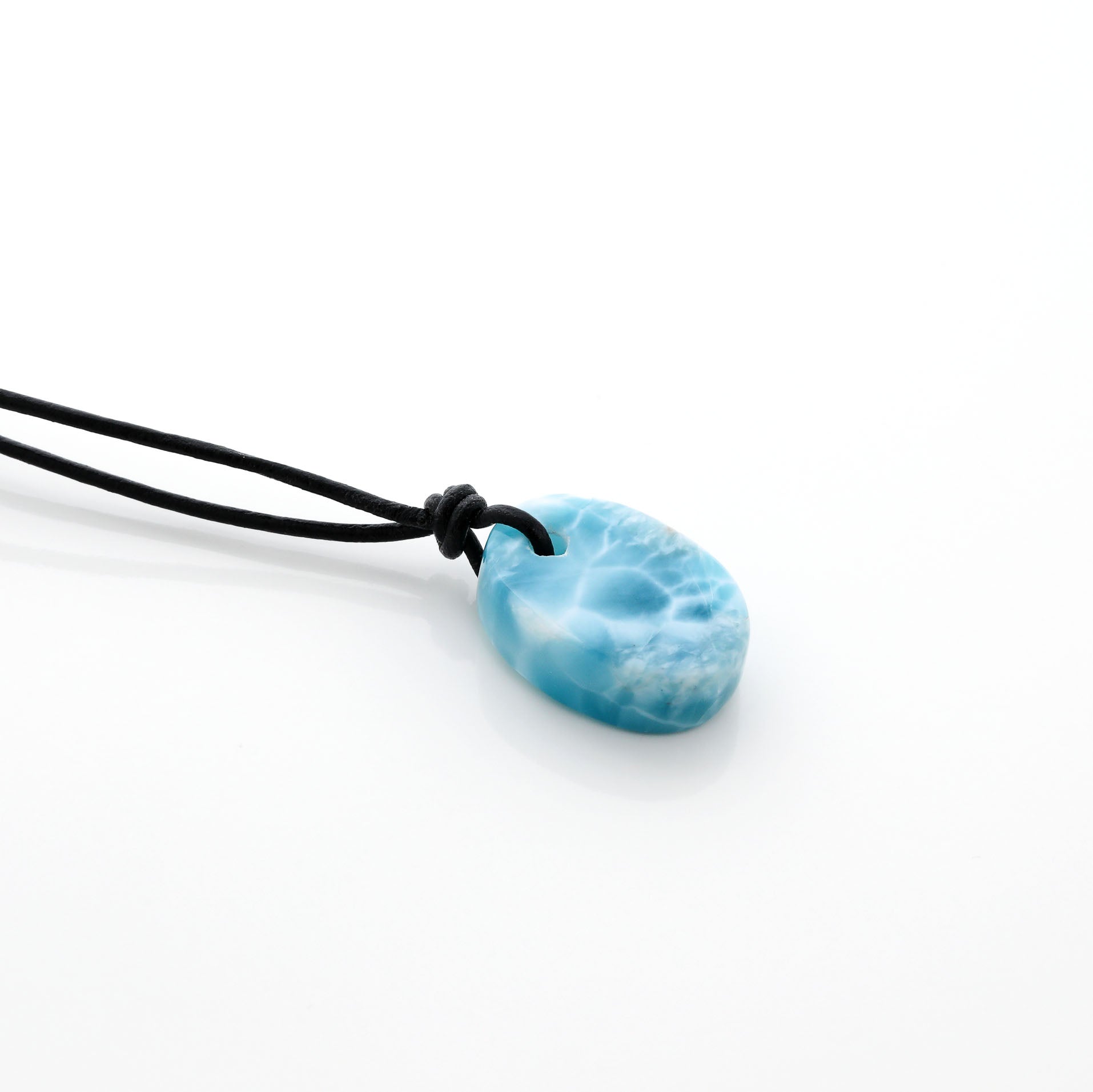 Larimar Leather Necklace Jonah