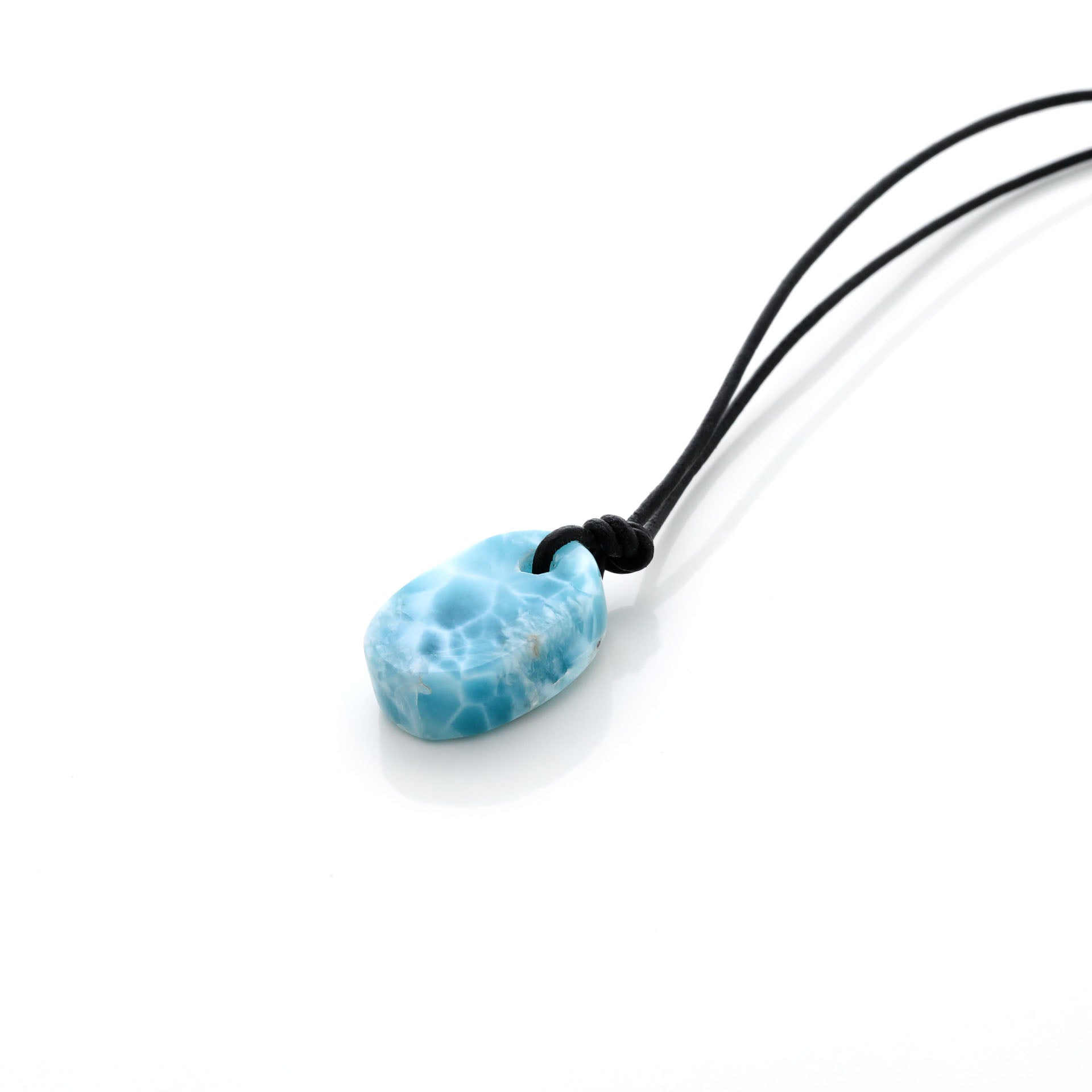 Larimar Leather Necklace Jonah