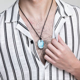 Larimar Leather Necklace Jordan