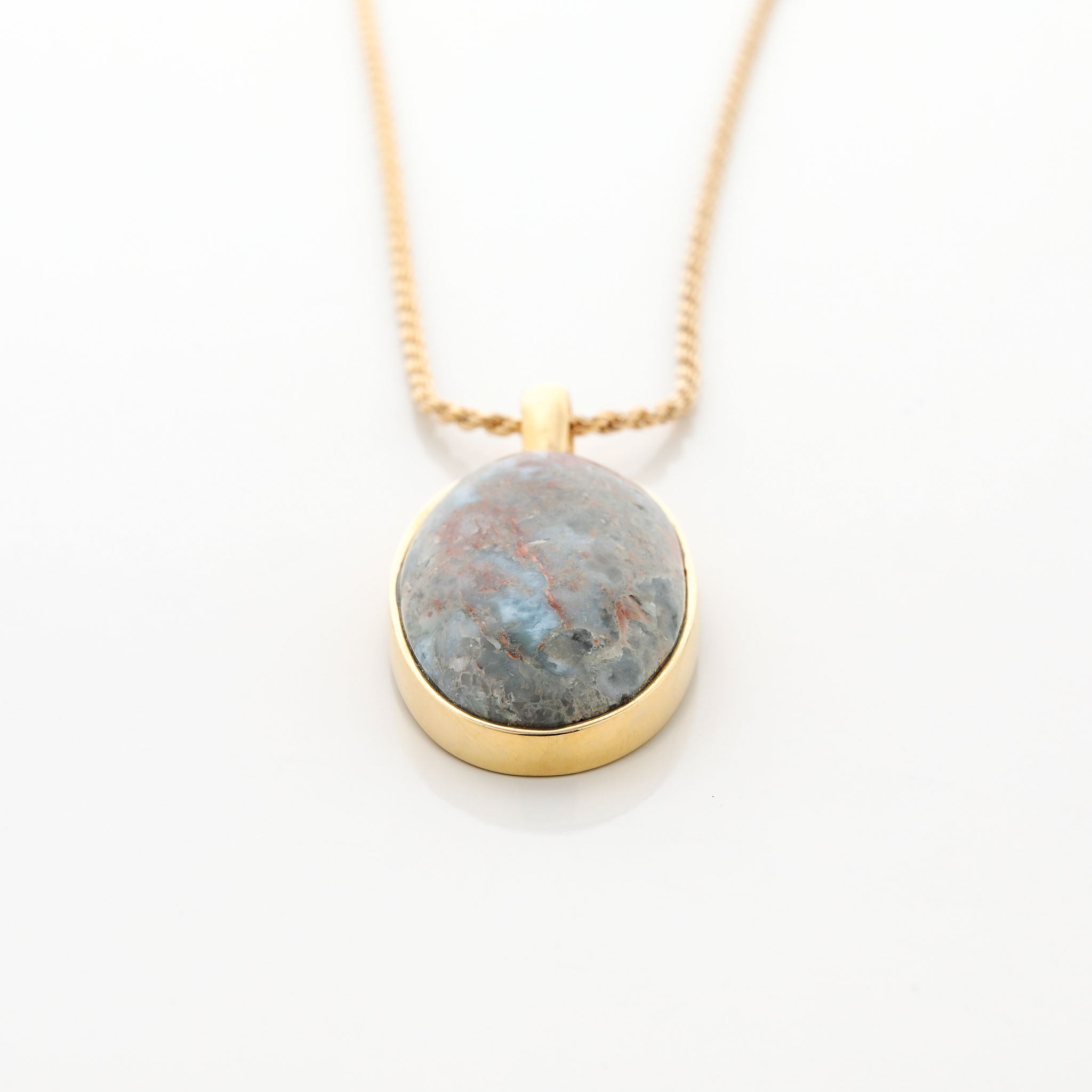 Gold Vermeil Larimar Pendant May