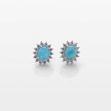 Larimar & Cubic Zirconia Earrings Muse