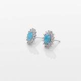 Larimar & Cubic Zirconia Earrings Muse