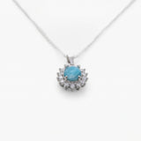Larimar & Cubic Zirconia Pendant Muse
