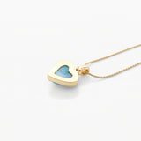 Vermeil Larimar Heart Pendant Poppy