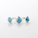 Larimar Stone Ring Trio Tabby