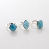 Larimar Stone Ring Trio Talise