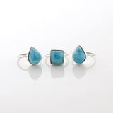 Larimar Stone Ring Trio Tara