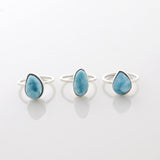 Larimar Stone Ring Trio Talia