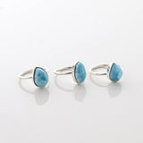Larimar Stone Ring Trio Talia