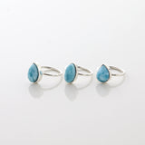 Larimar Stone Ring Trio Talia