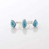 Larimar Stone Ring Trio Talia