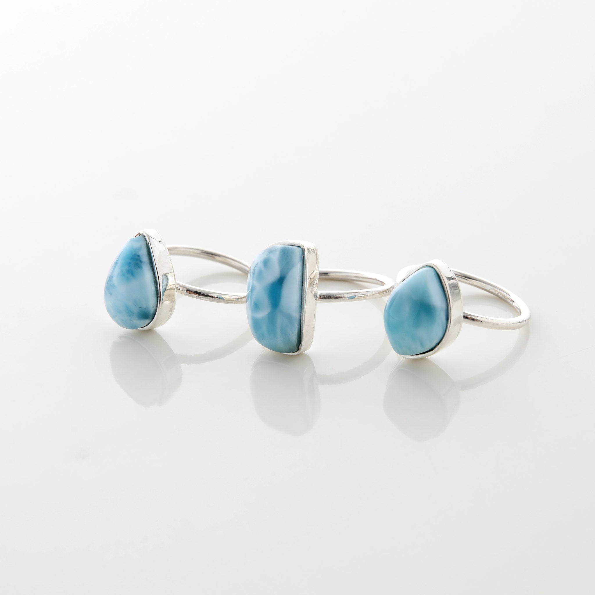 LarimarStone Ring Trio Theresa