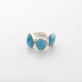 Larimar Stone Ring Trio Tova
