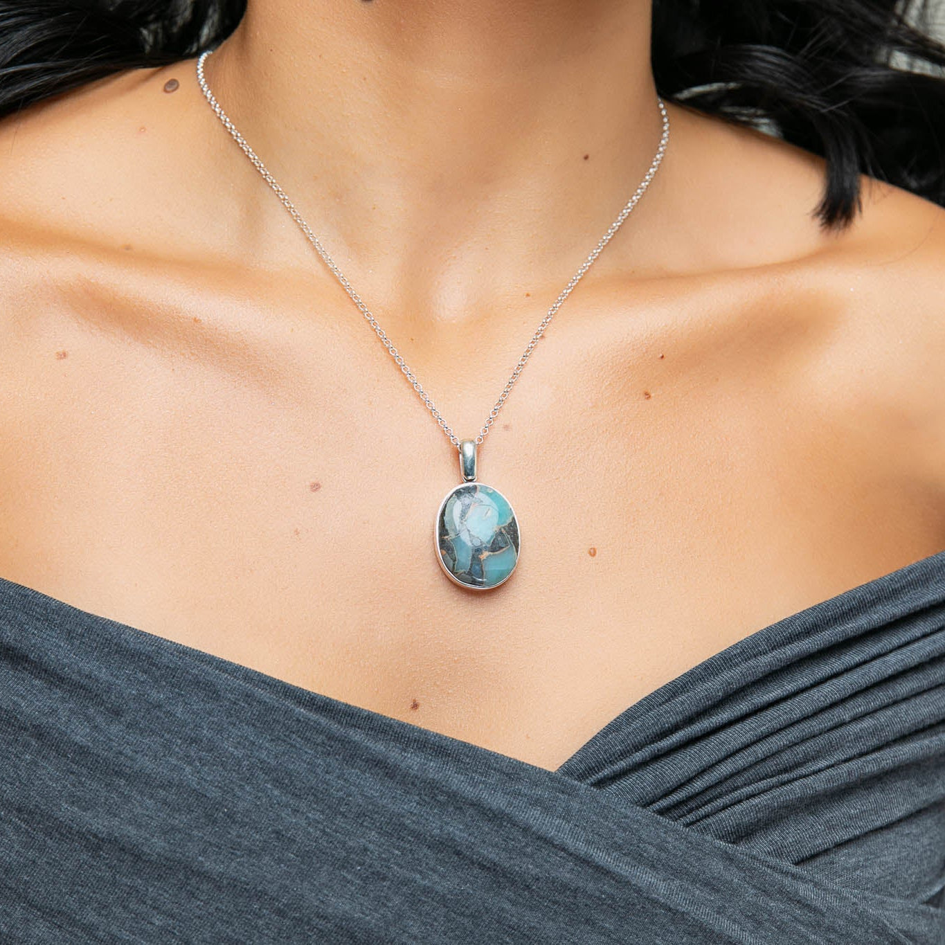 Larimar Specimen Pendant Billie