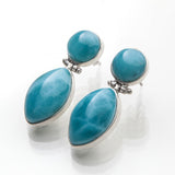 Larimar post earrings