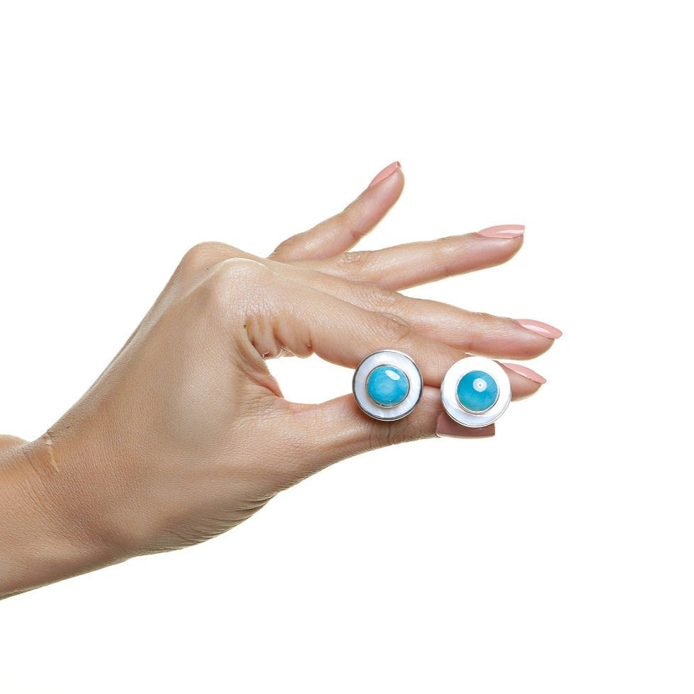 larimar cuff links for men
