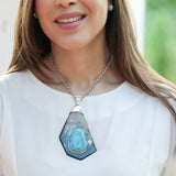Larimar Cow Horn Pendant, Higuey