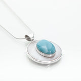 Mother Perl Larimar Pendant