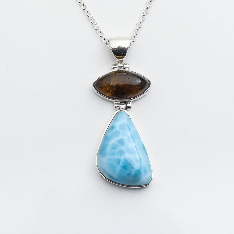 Larimar Amber Pendant, Martina