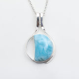 Larimar Moon Pendant, Bella