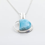 Larimar Moon Pendant, Bella