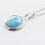 Larimar Moon Pendant, Bella