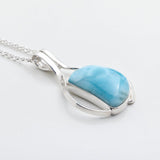 Larimar Moon Pendant, Bella