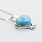 Larimar Heart Pendant, Elsa