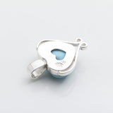 Larimar Heart Pendant, Elsa