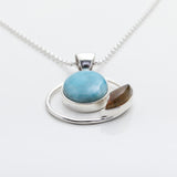 Larimar Amber Pendant Isleña III
