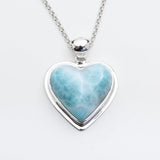 Larimar Heart Pendant, Estela