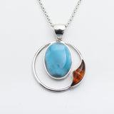 Larimar Amber Pendant Isleña II